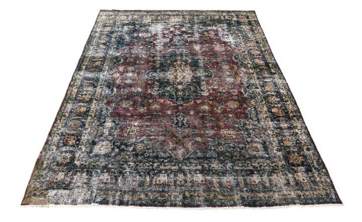 8' x 11' 1 Hand Knotted Ultra Vintage Persian Wool Rug