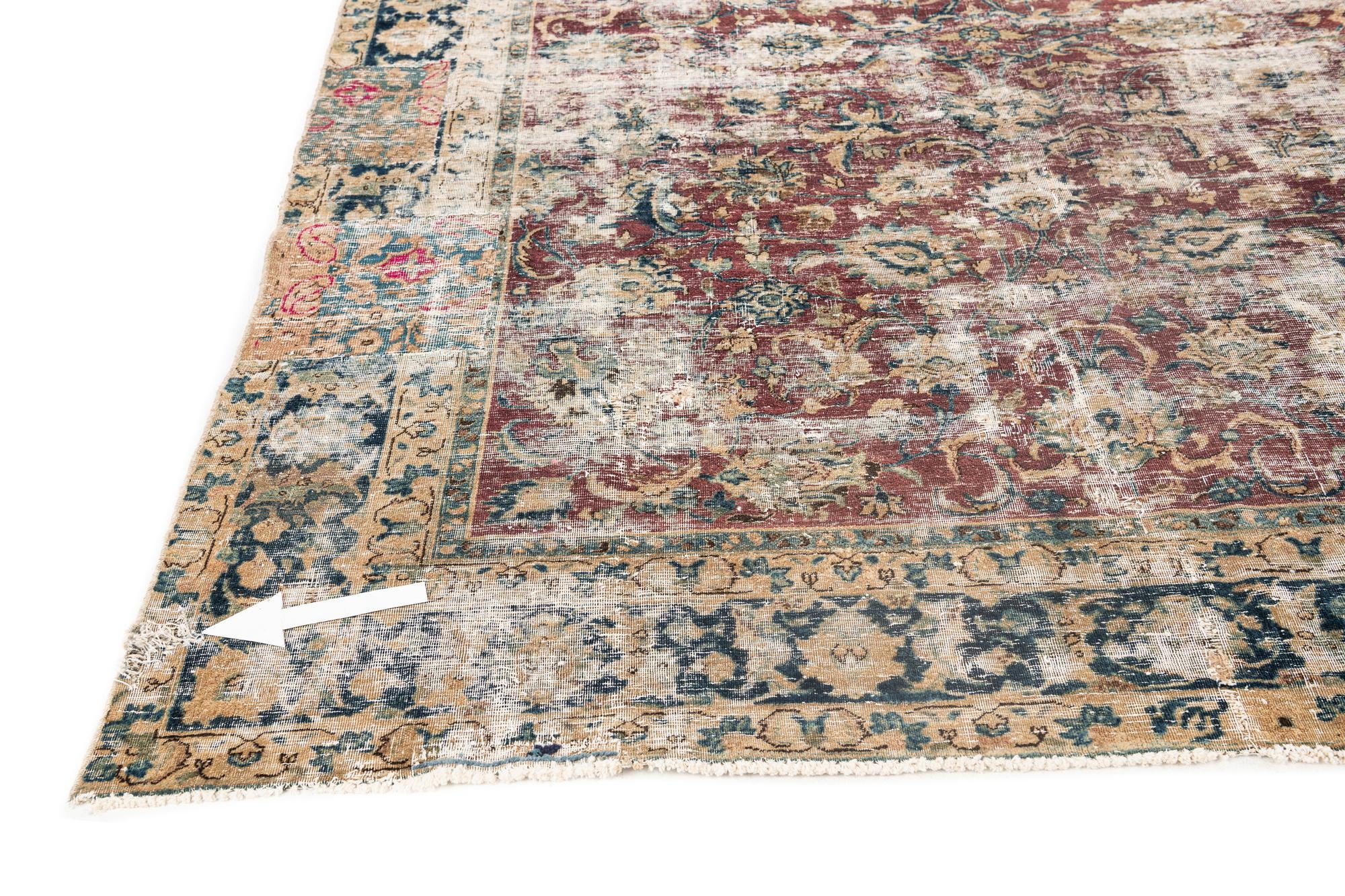 8' x 10' 8 Hand Knotted Ultra Vintage Persian Wool Rug