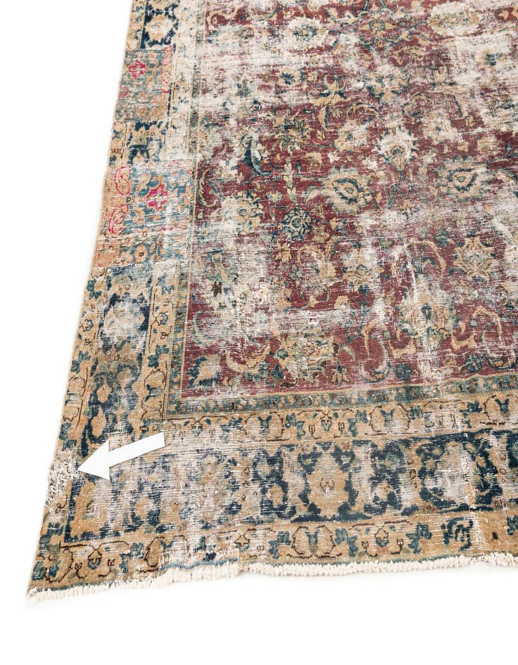 Detail image of 8' x 10' 8  Hand Knotted Ultra Vintage Persian Wool Rug