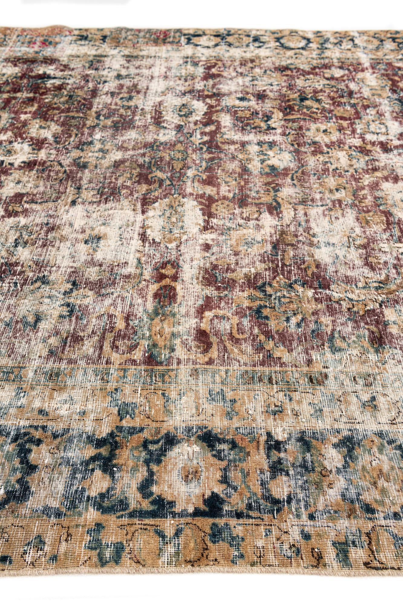 8' x 10' 8 Hand Knotted Ultra Vintage Persian Wool Rug