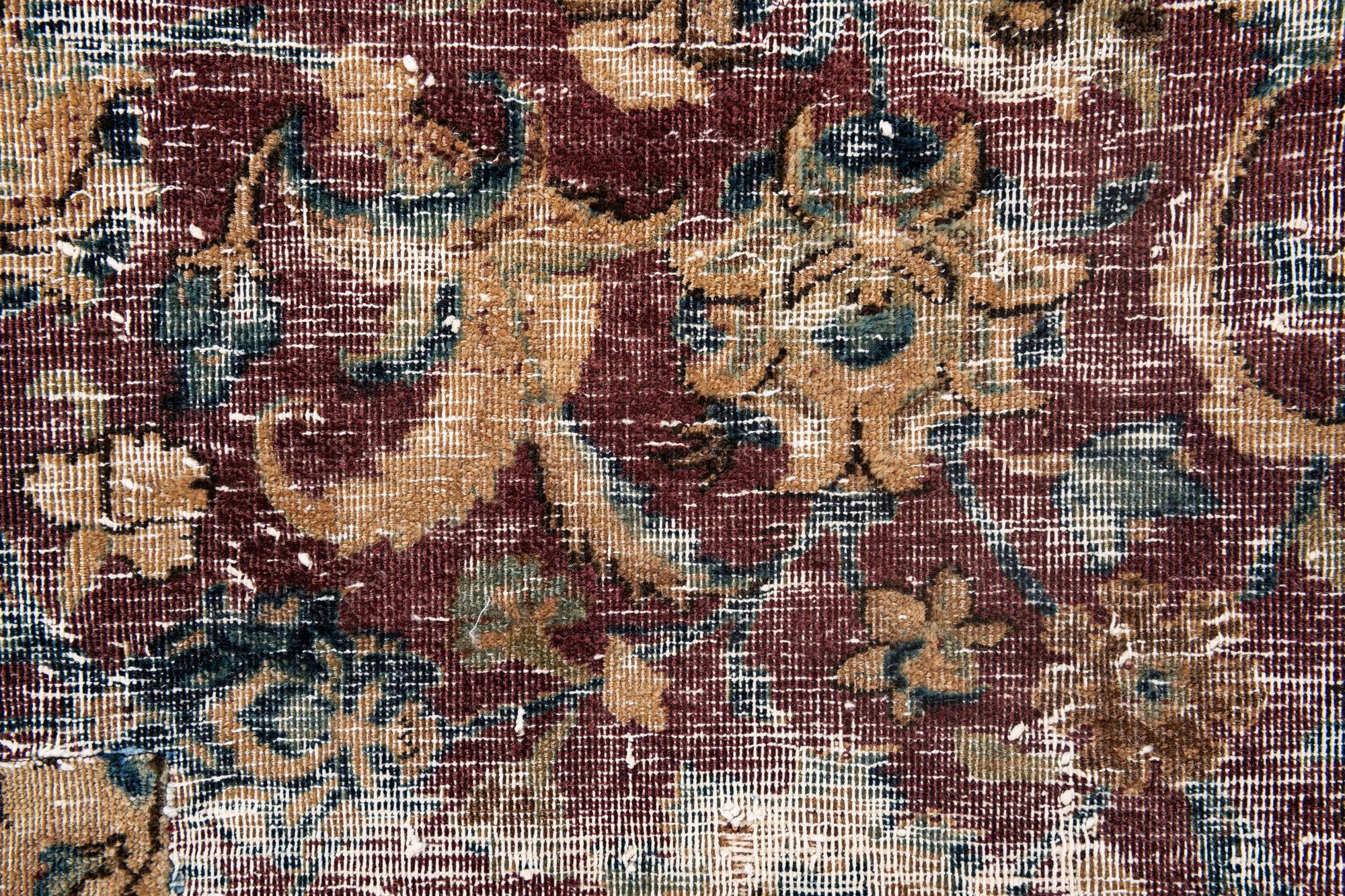 8' x 10' 8 Hand Knotted Ultra Vintage Persian Wool Rug