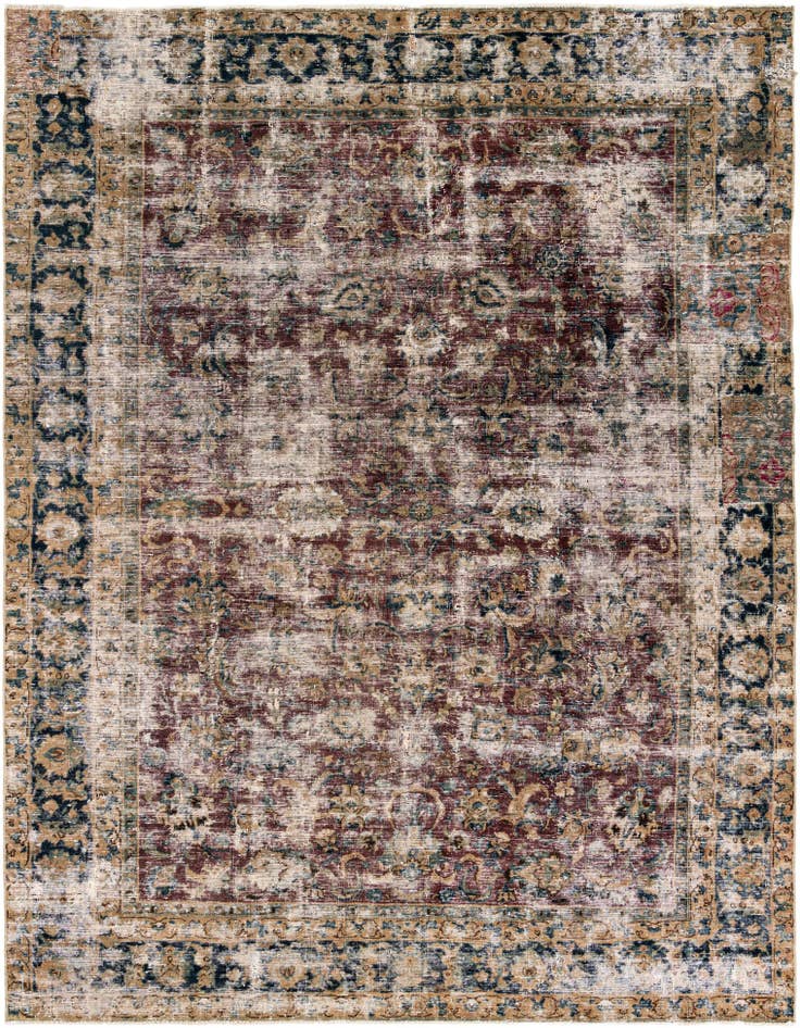 Detail image of 8' x 10' 8 Hand Knotted Ultra Vintage Persian Wool Rug