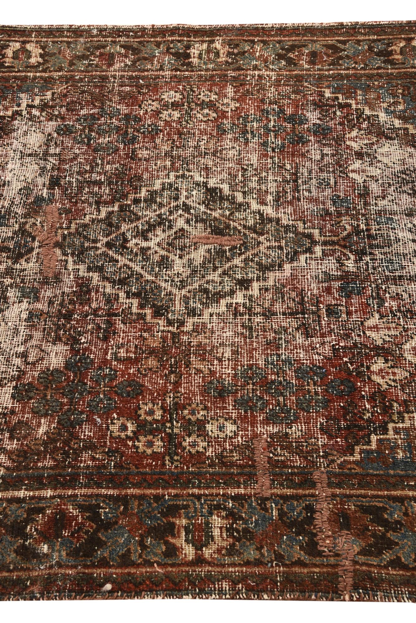 4' 3 x 6' Hand Knotted Ultra Vintage Persian Wool Rug