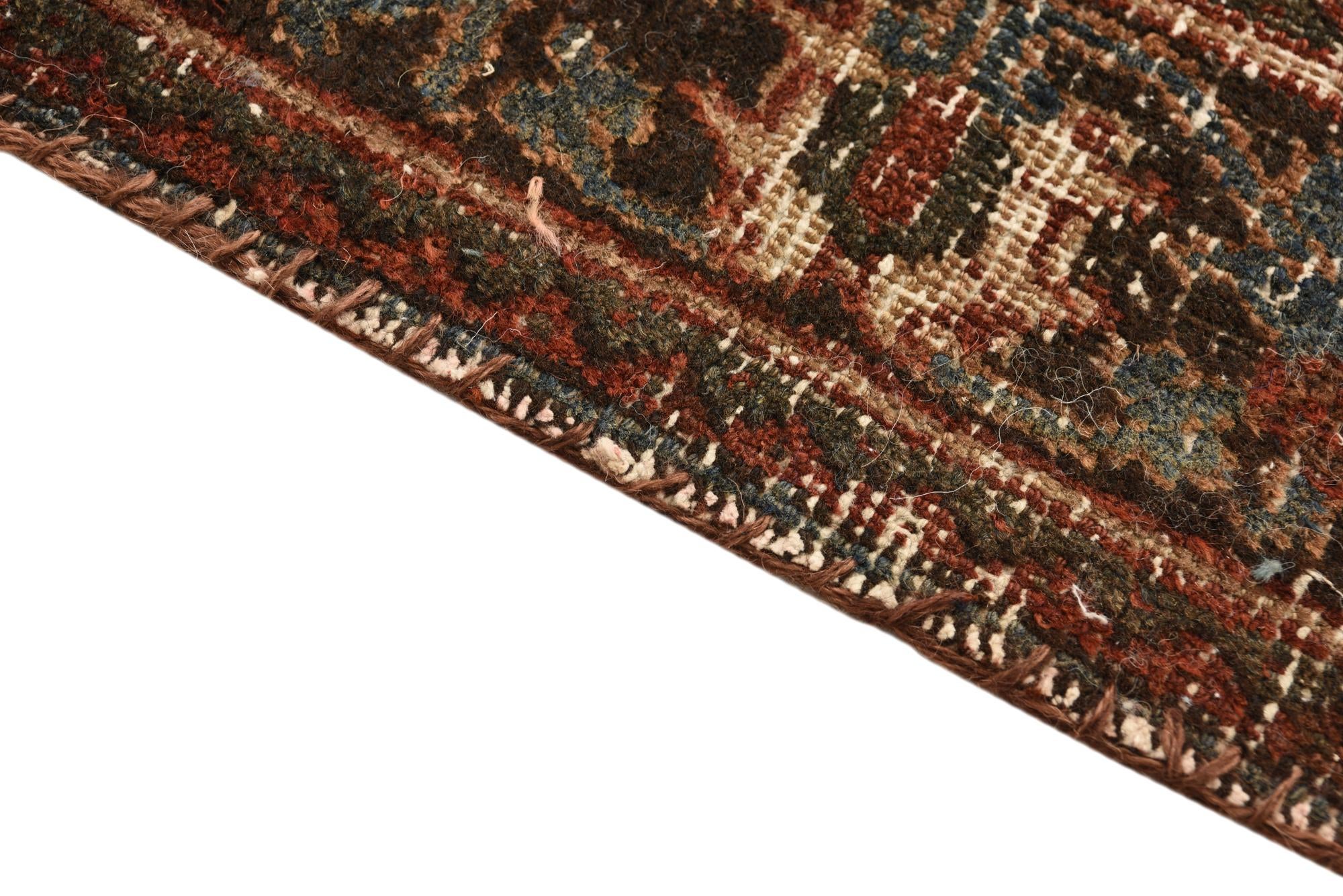 4' 3 x 6' Hand Knotted Ultra Vintage Persian Wool Rug