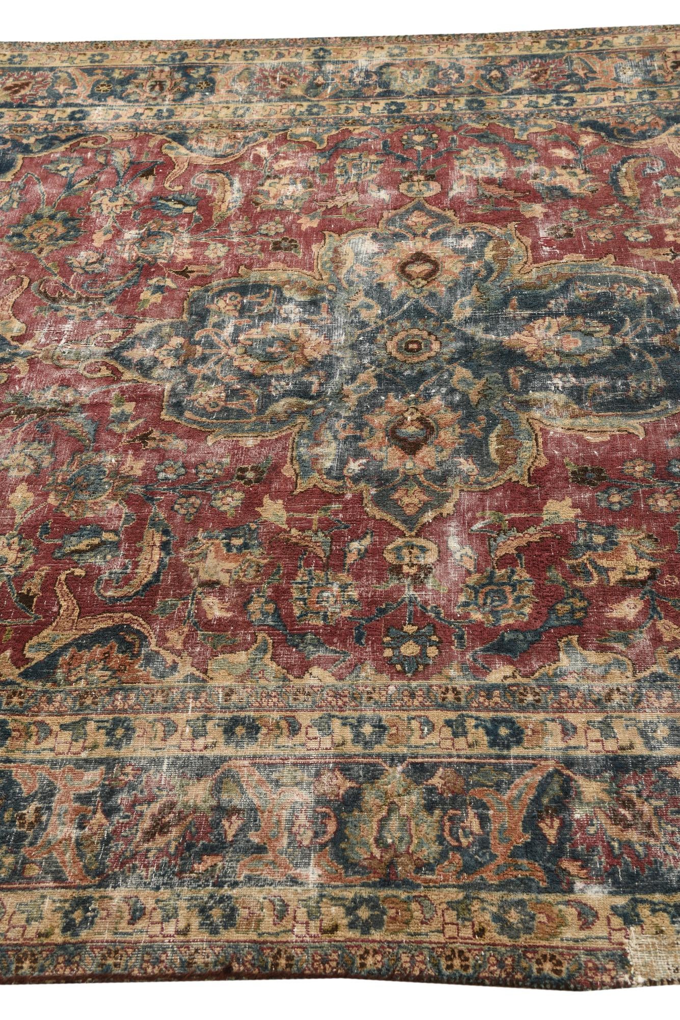 6' 5 x 9' 5 Hand Knotted Ultra Vintage Persian Wool Rug