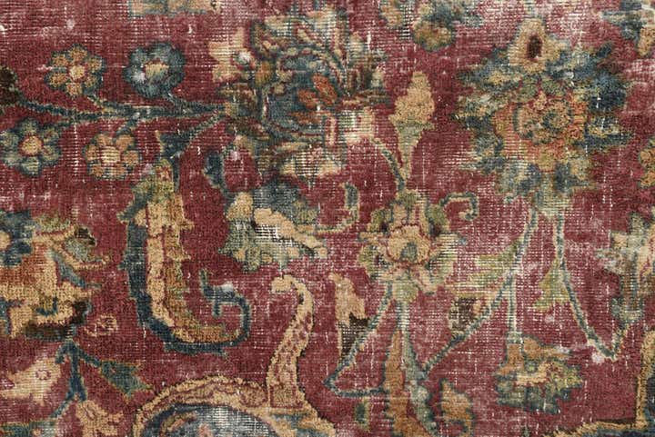 6' 5 x 9' 5 Hand Knotted Ultra Vintage Persian Wool Rug