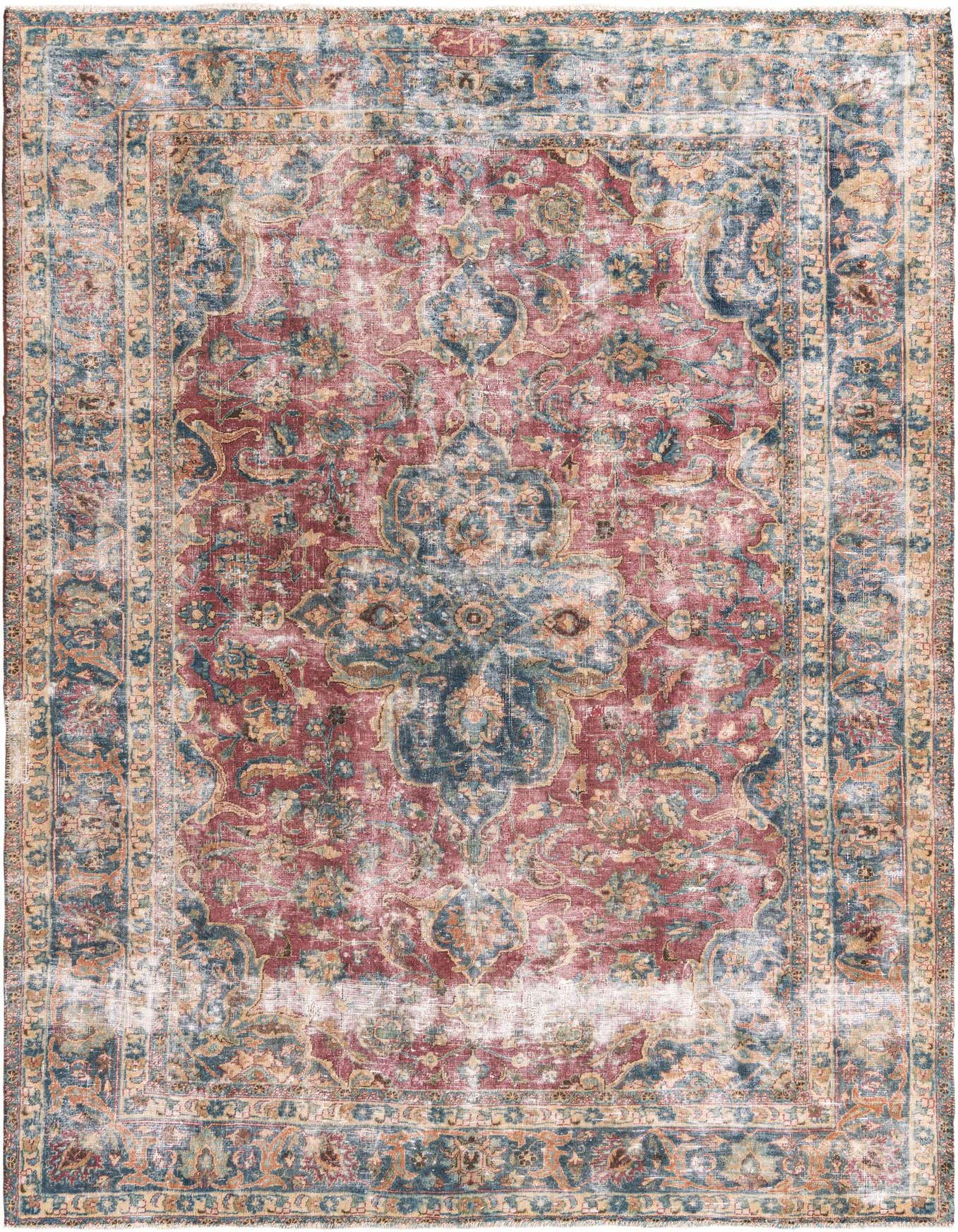 Primary image 6' 5 x 9' 5  Hand Knotted Ultra Vintage Persian Wool Rug
