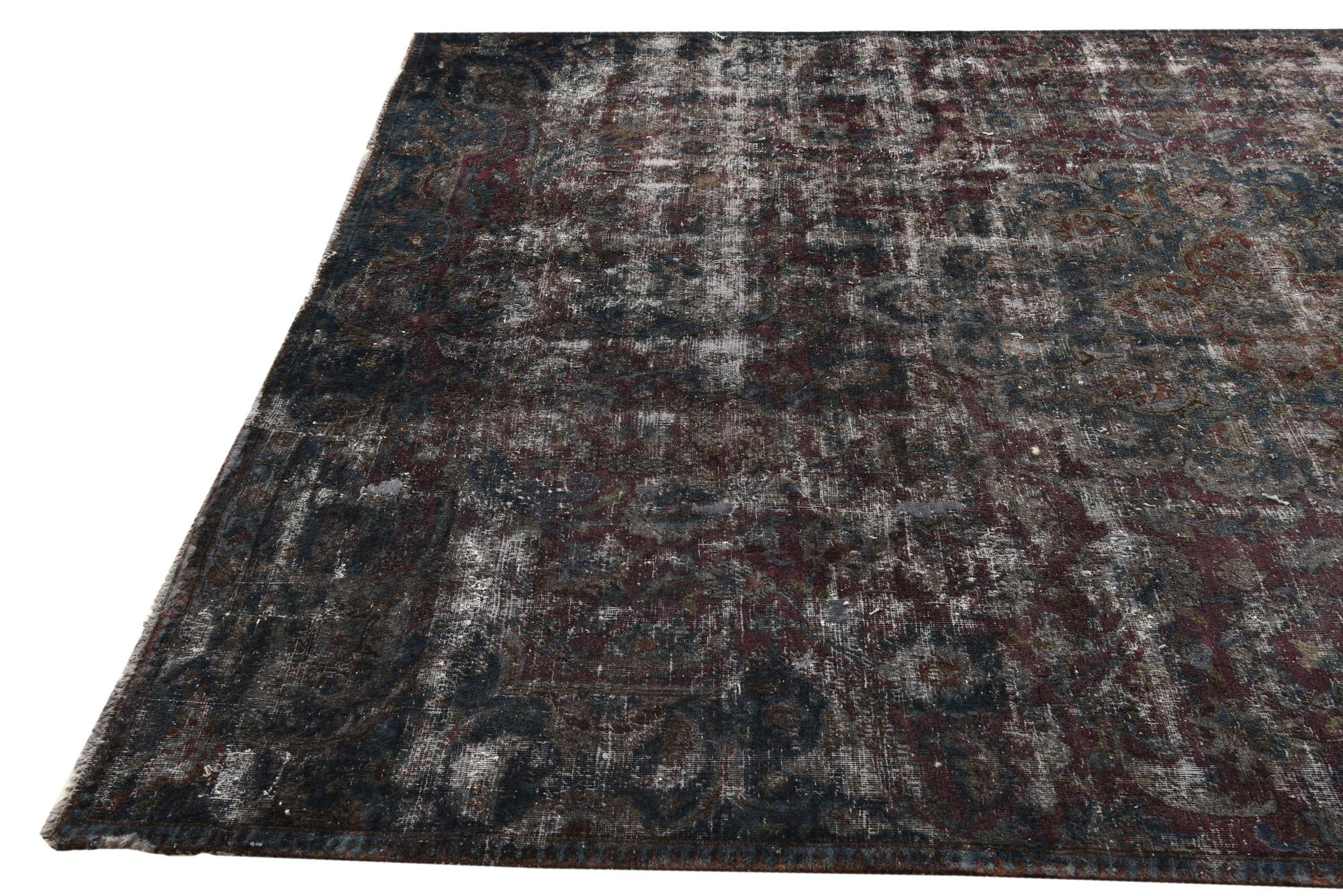 6' 10 x 10' 4 Hand Knotted Ultra Vintage Persian Wool Rug