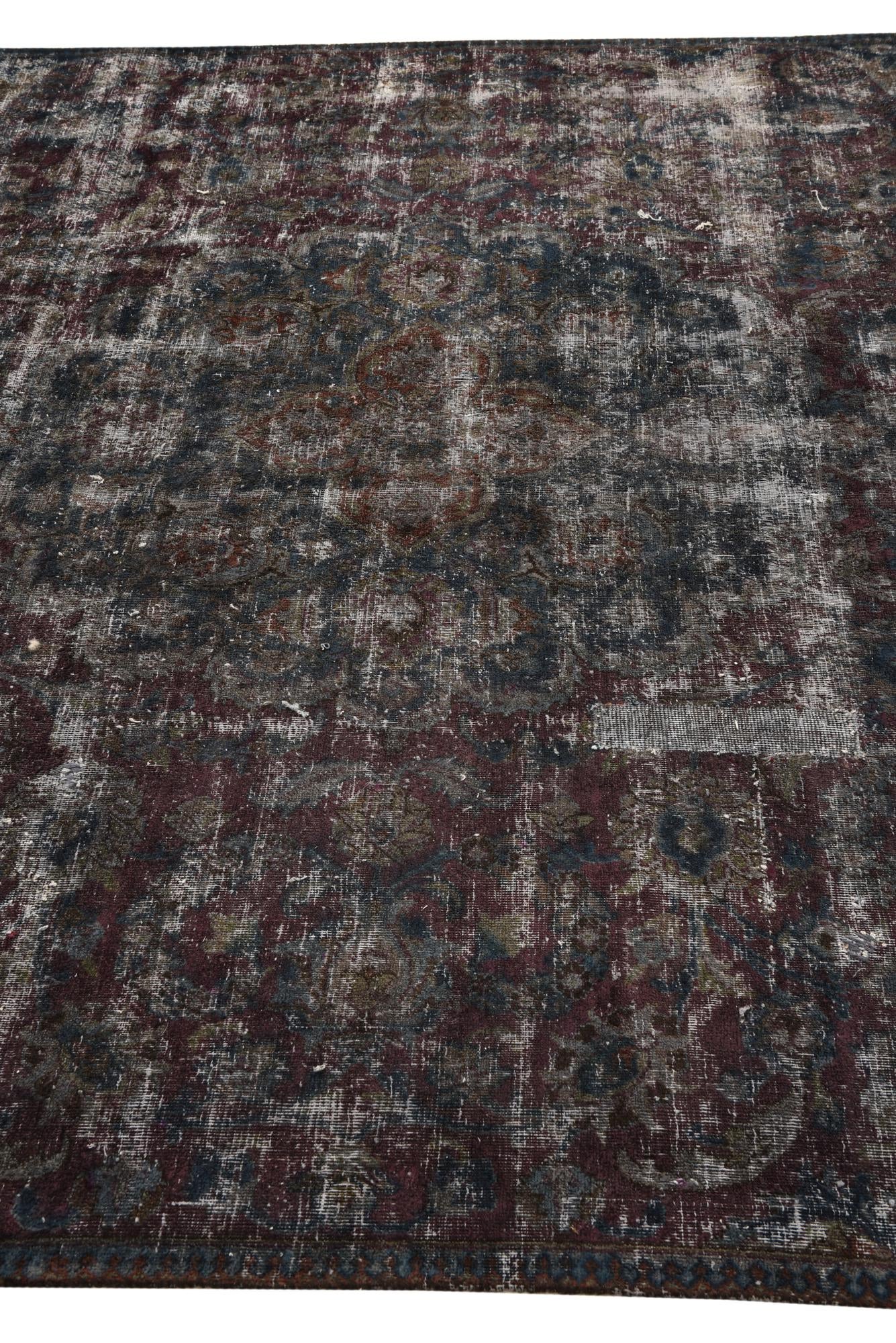 6' 10 x 10' 4 Hand Knotted Ultra Vintage Persian Wool Rug