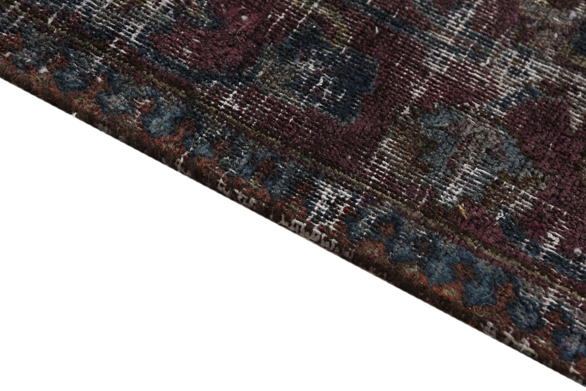 6' 10 x 10' 4 Hand Knotted Ultra Vintage Persian Wool Rug