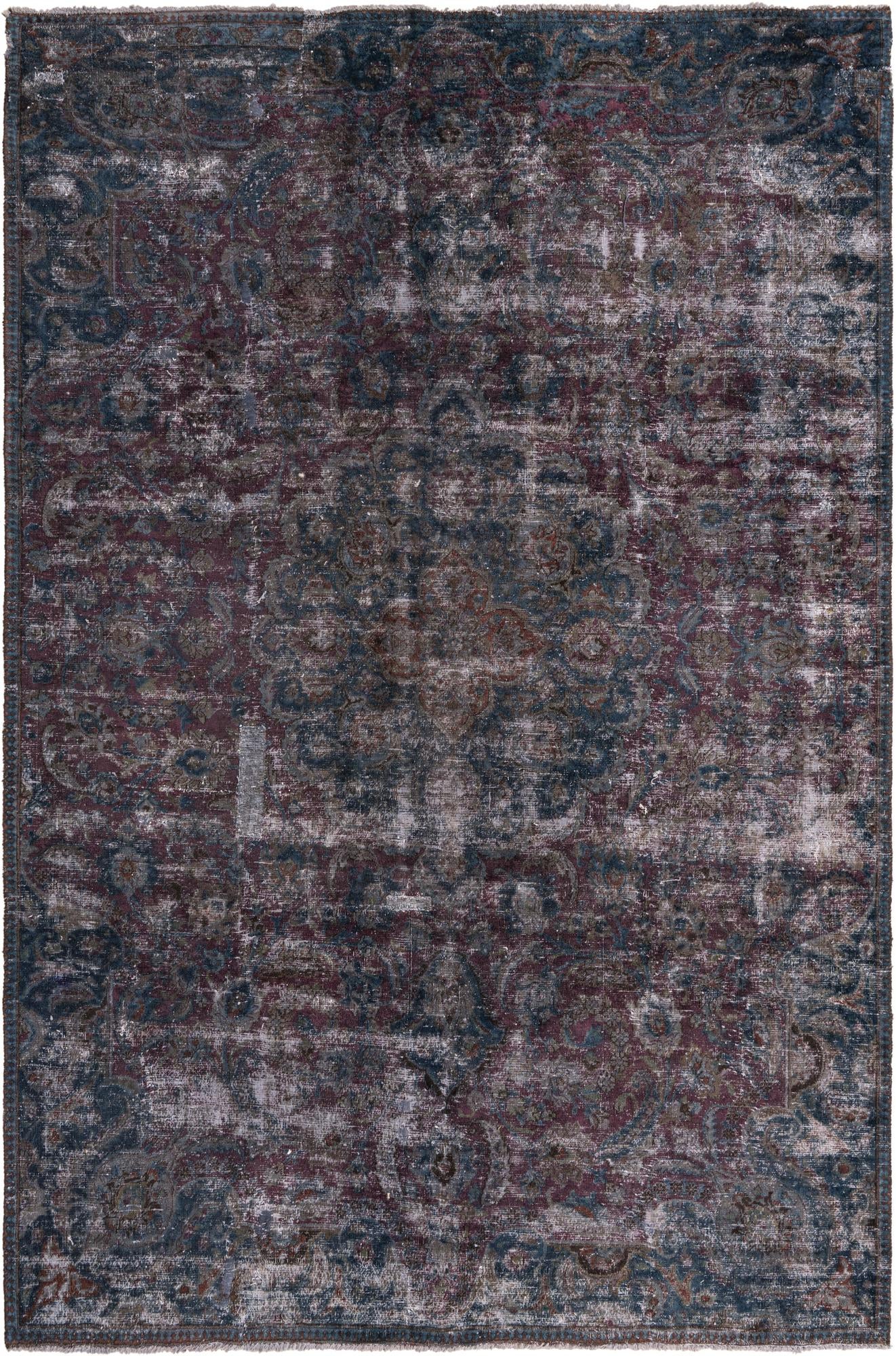 6' 10 x 10' 4 Hand Knotted Ultra Vintage Persian Wool Rug