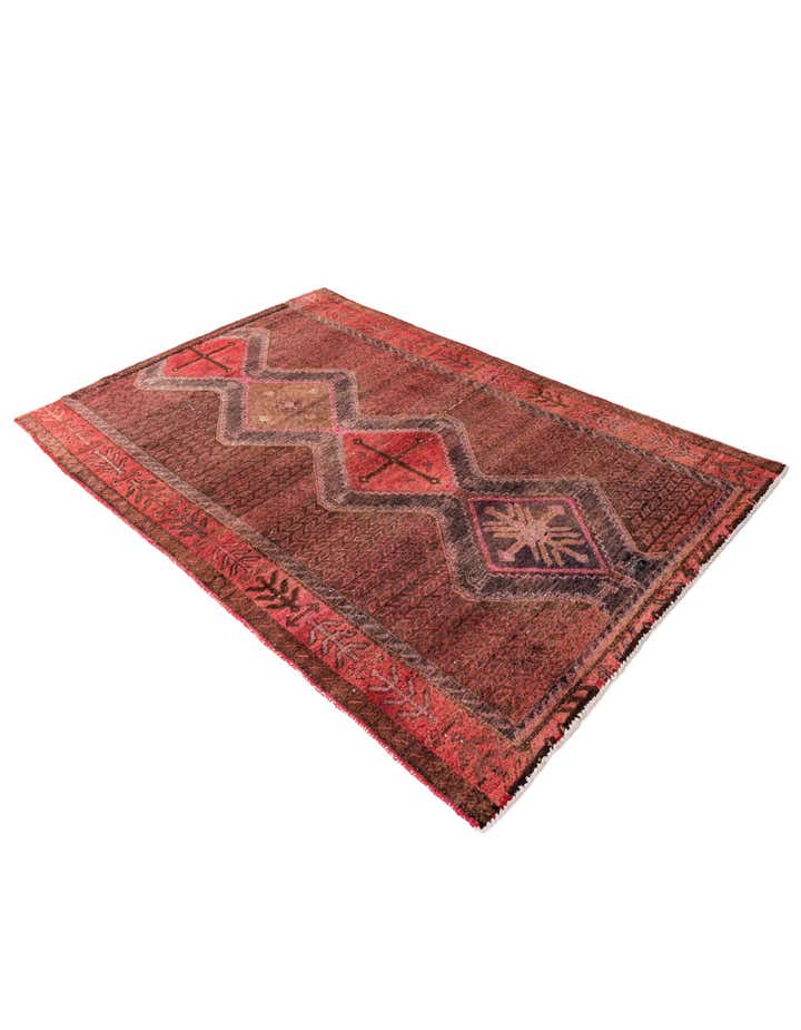 5' 1 x 7' 7 Hand Knotted Ultra Vintage Persian Wool Rug