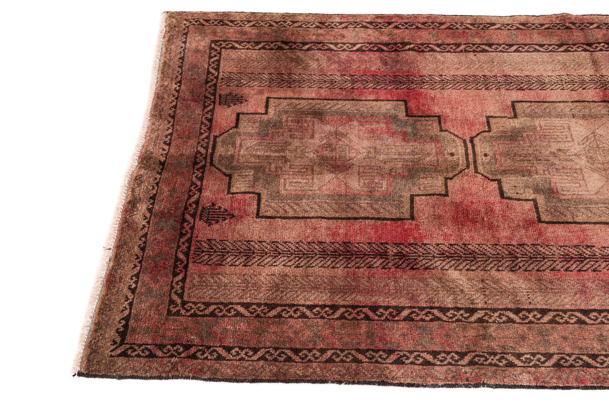3' 6 x 6' 1 Hand Knotted Ultra Vintage Persian Wool Rug