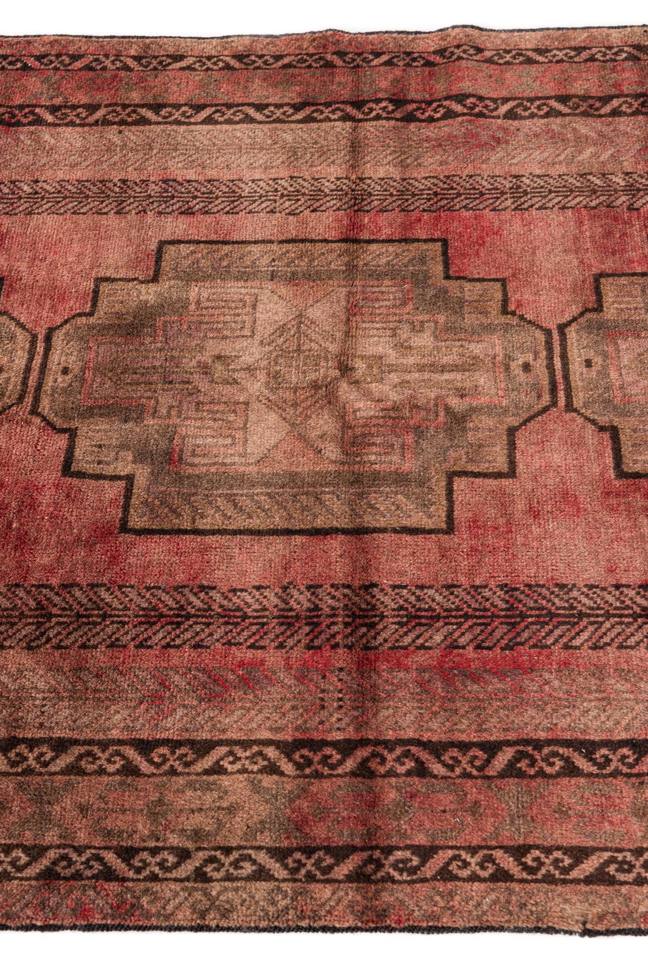 3' 6 x 6' 1 Hand Knotted Ultra Vintage Persian Wool Rug