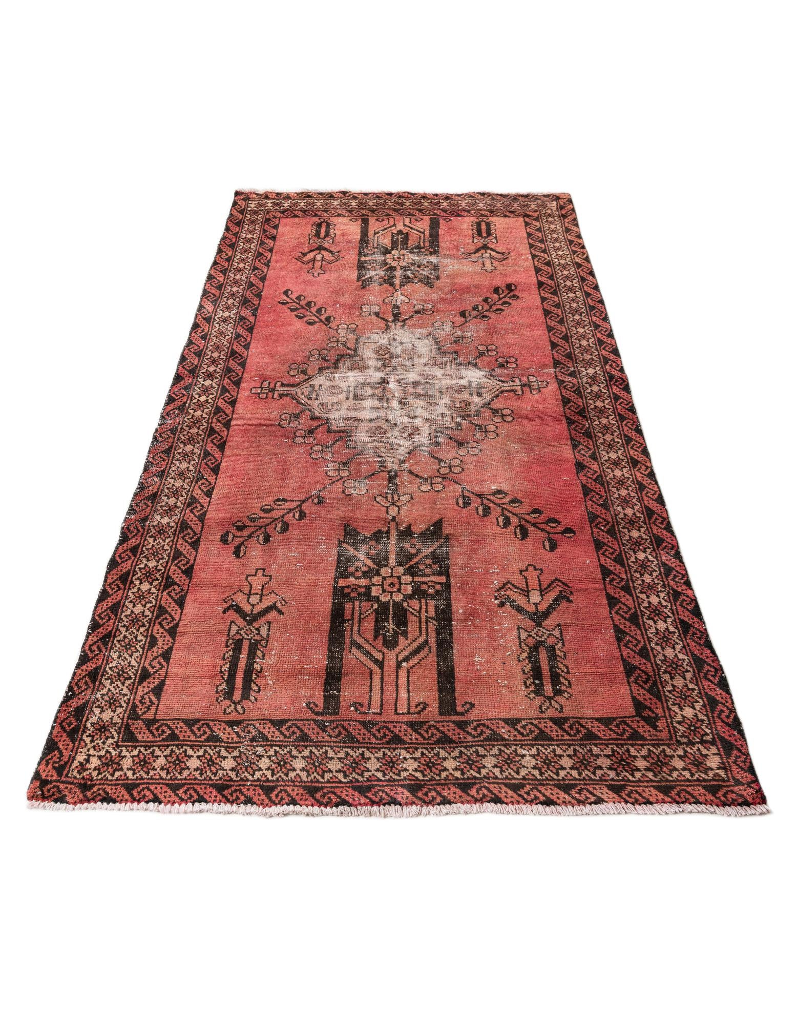 3' 9 x 6' 9 Hand Knotted Ultra Vintage Persian Wool Rug