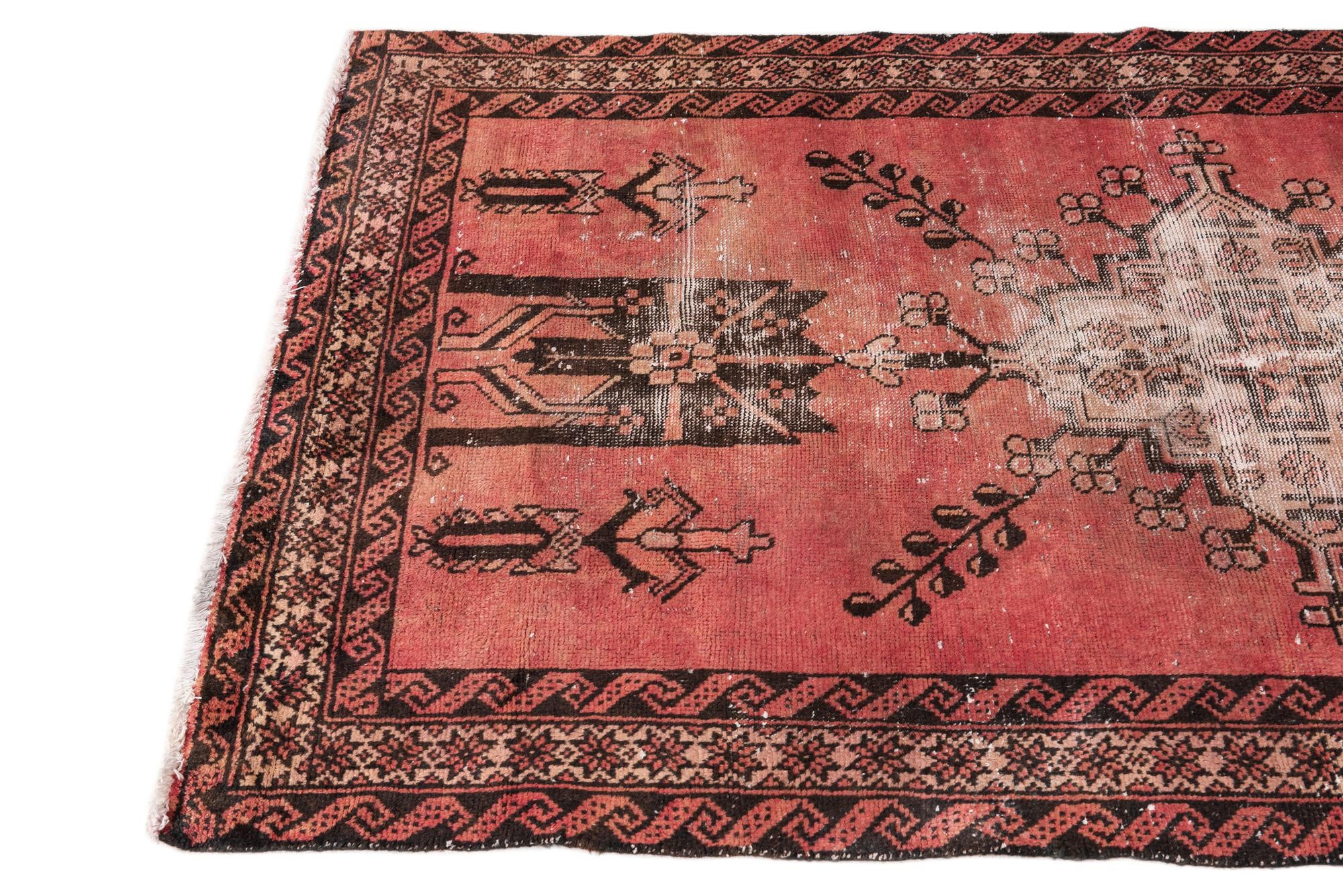 3' 9 x 6' 9 Hand Knotted Ultra Vintage Persian Wool Rug