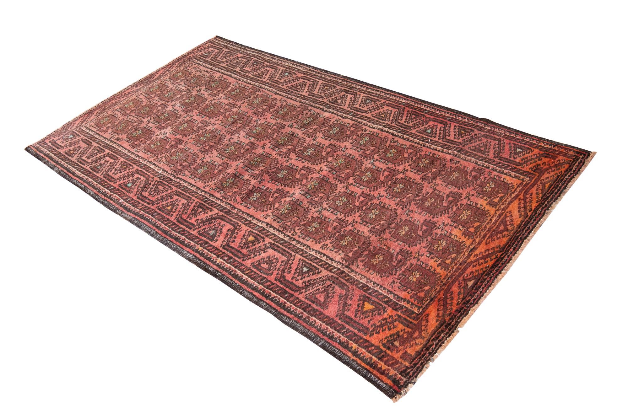 3' 7 x 6' 7 Hand Knotted Ultra Vintage Persian Wool Rug