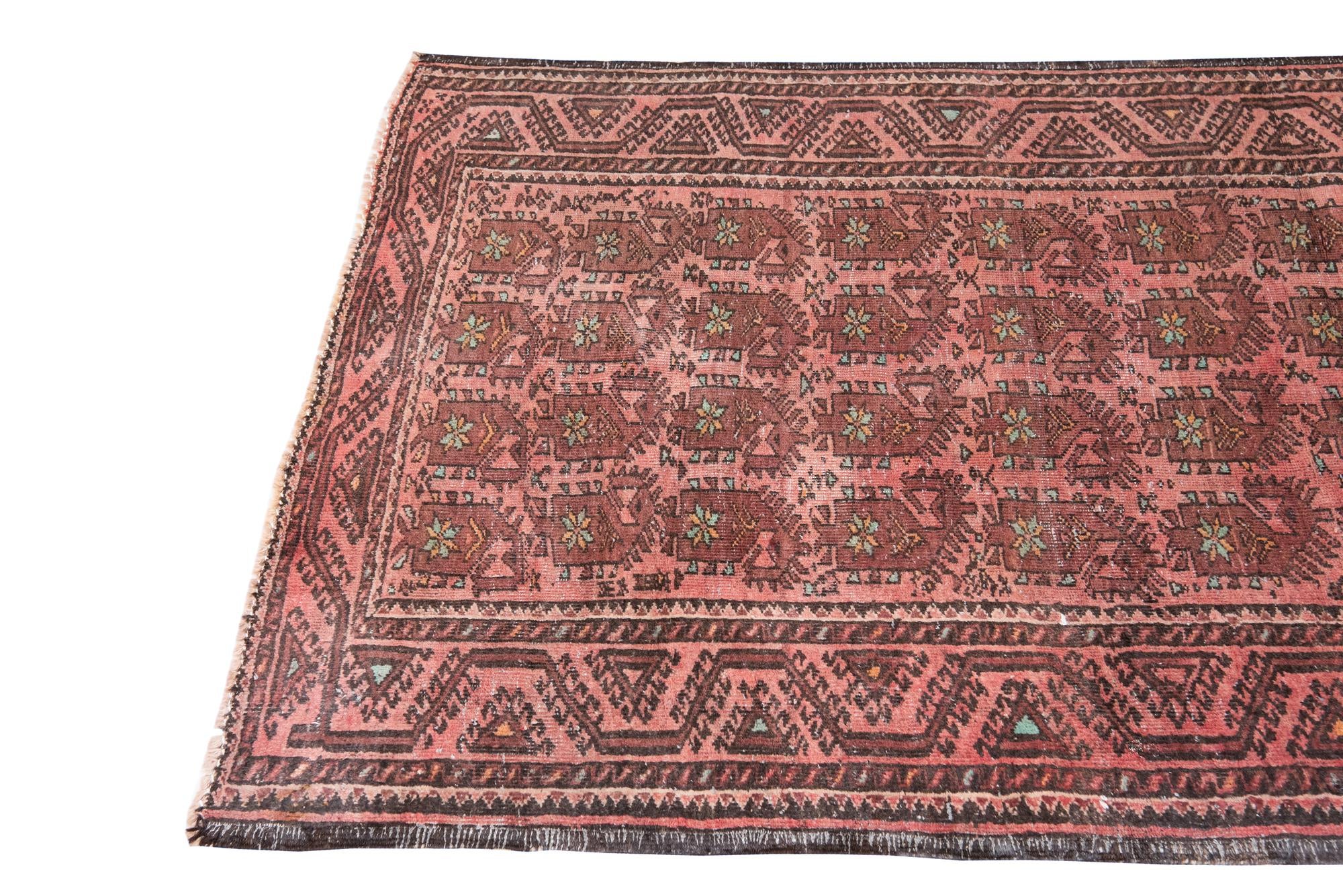 3' 7 x 6' 7 Hand Knotted Ultra Vintage Persian Wool Rug