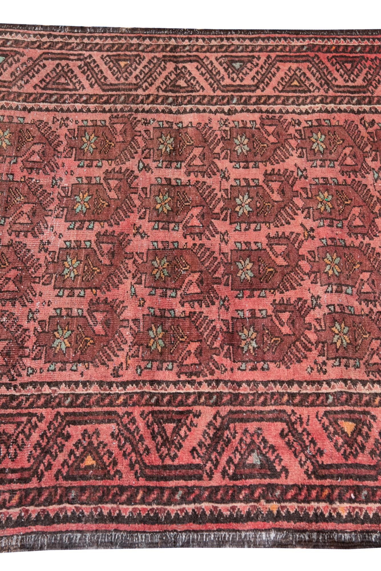 3' 7 x 6' 7 Hand Knotted Ultra Vintage Persian Wool Rug