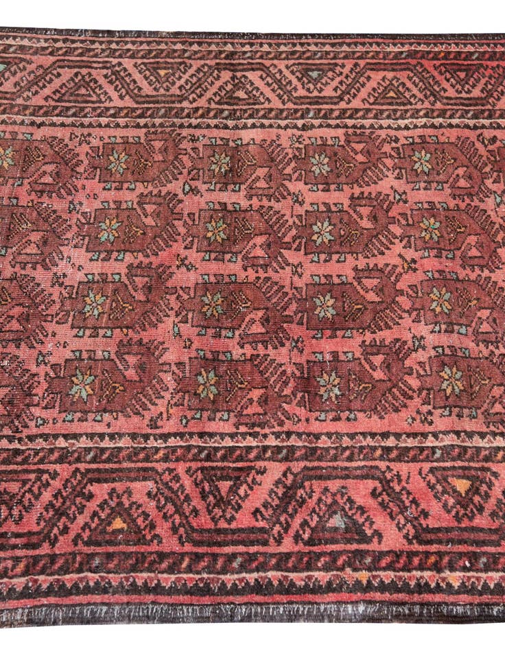 Detail image of 3' 7 x 6' 7  Hand Knotted Ultra Vintage Persian Wool Rug