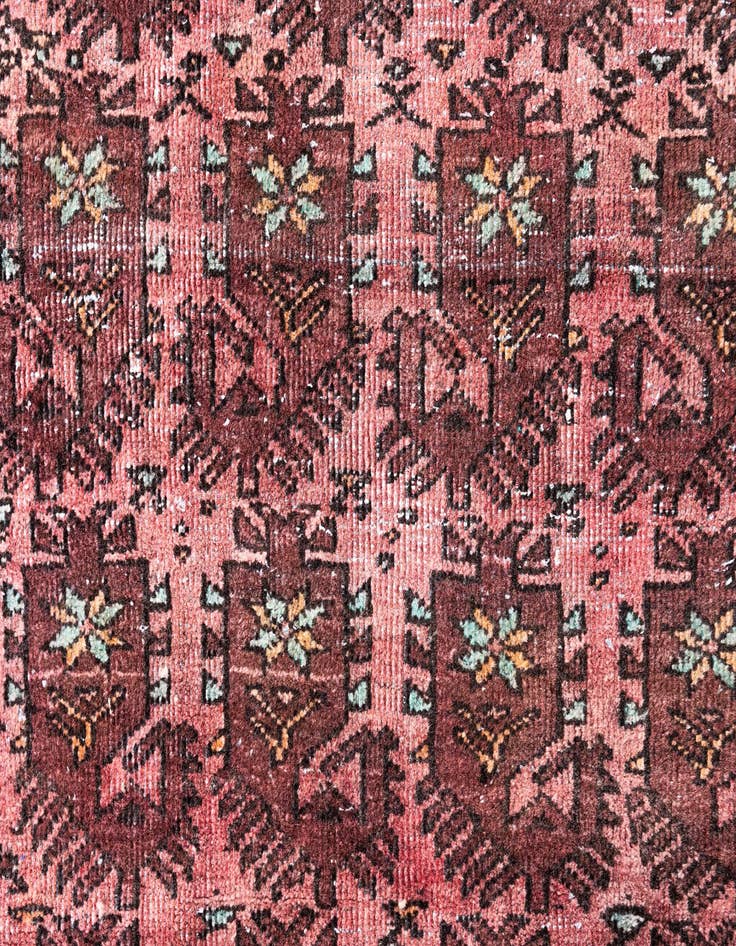 Detail image of 3' 7 x 6' 7  Hand Knotted Ultra Vintage Persian Wool Rug