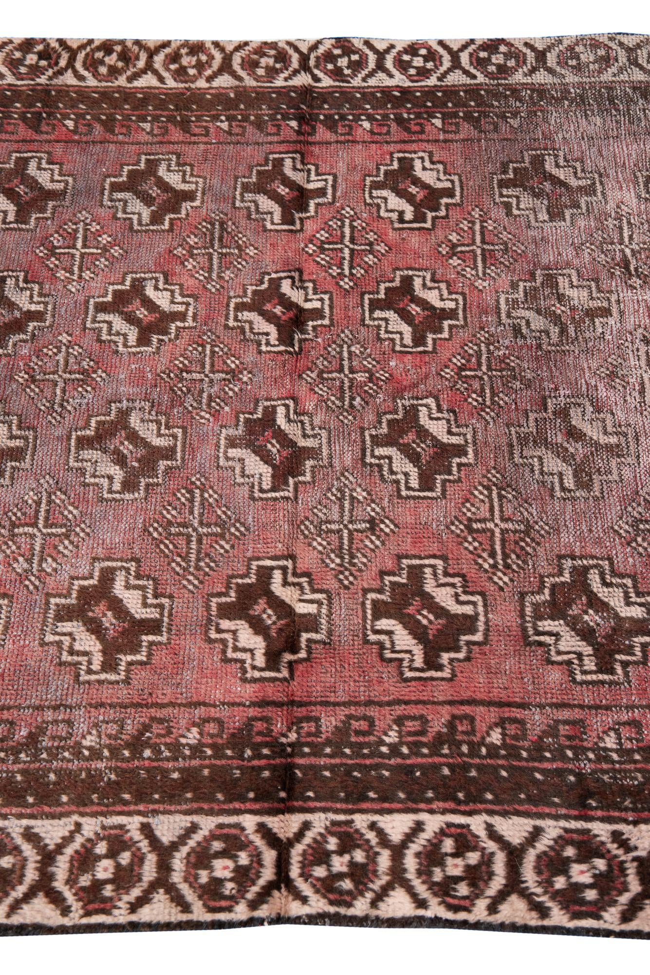 3' 8 x 6' 2 Hand Knotted Ultra Vintage Persian Wool Rug