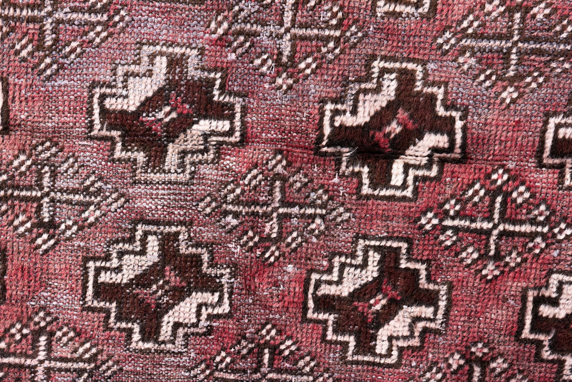 3' 8 x 6' 2 Hand Knotted Ultra Vintage Persian Wool Rug