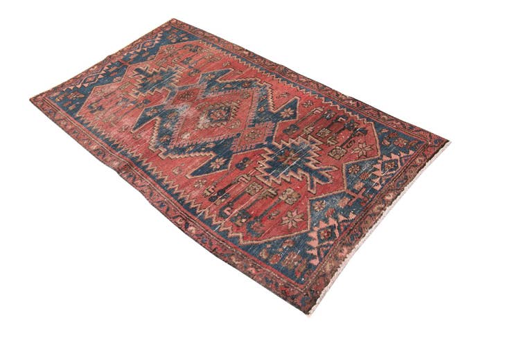 Detail image of 3' 1 x 5' 5 Hand Knotted Ultra Vintage Persian Wool Rug