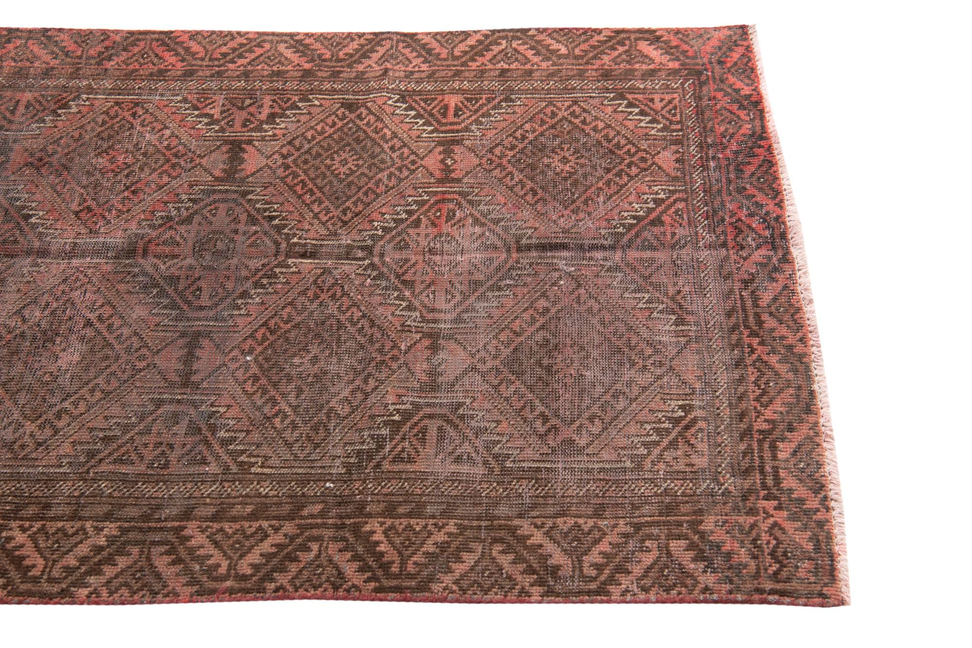 3' 5 x 6' 8 Hand Knotted Ultra Vintage Persian Wool Rug