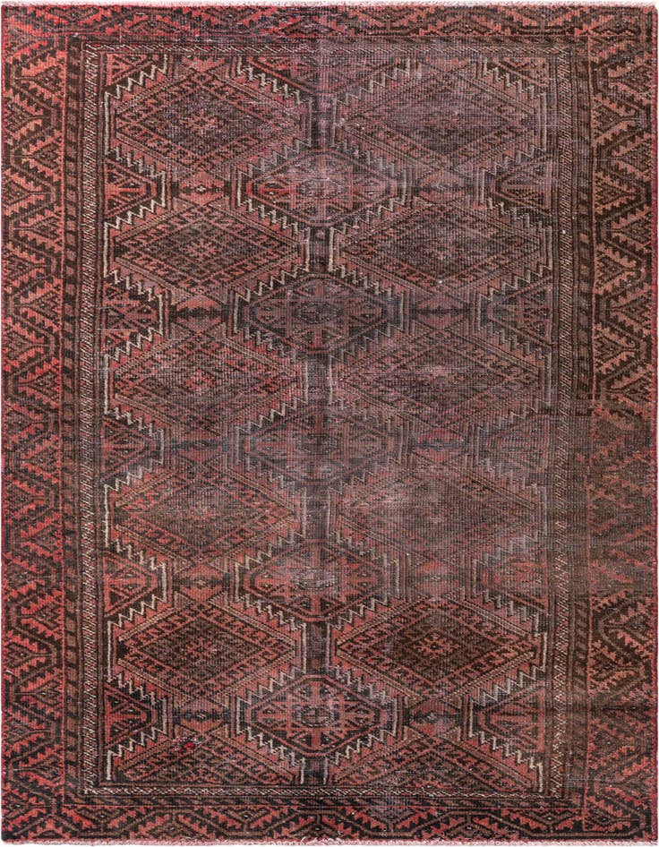 Detail image of 3' 5 x 6' 8 Hand Knotted Ultra Vintage Persian Wool Rug