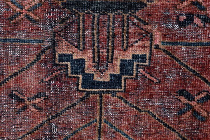 Detail image of 3' 5 x 6' 3 Hand Knotted Ultra Vintage Persian Wool Rug
