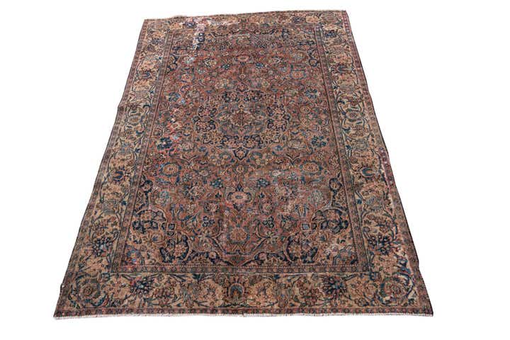 4' 3 x 6' 7 Hand Knotted Ultra Vintage Persian Wool Rug