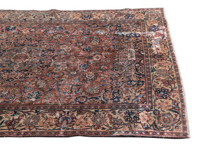 4' 3 x 6' 7 Hand Knotted Ultra Vintage Persian Wool Rug