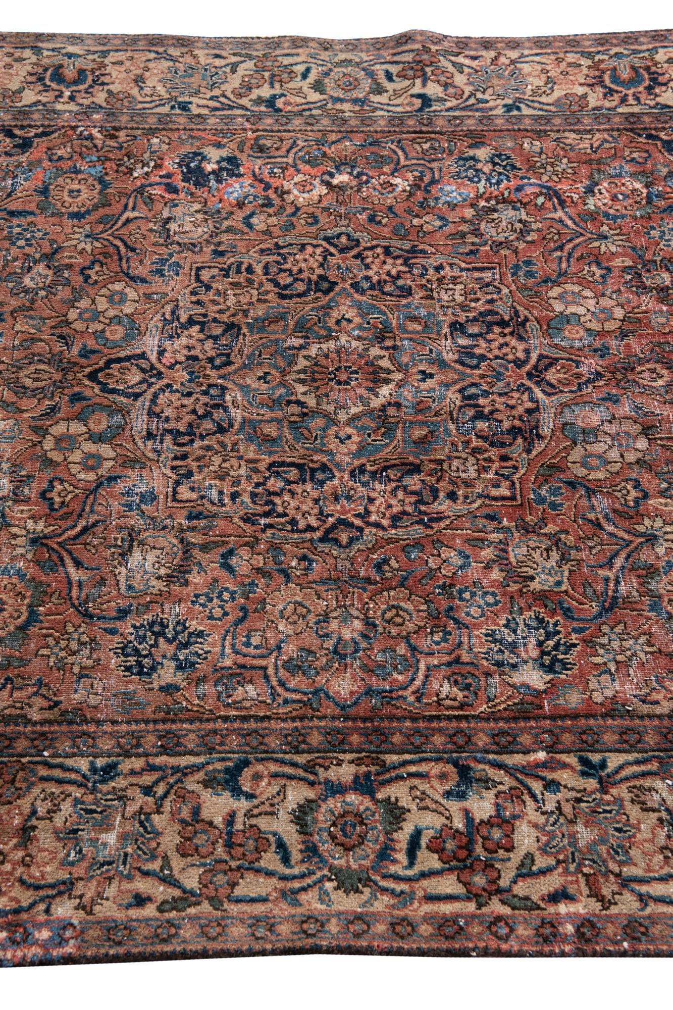 4' 3 x 6' 7 Hand Knotted Ultra Vintage Persian Wool Rug