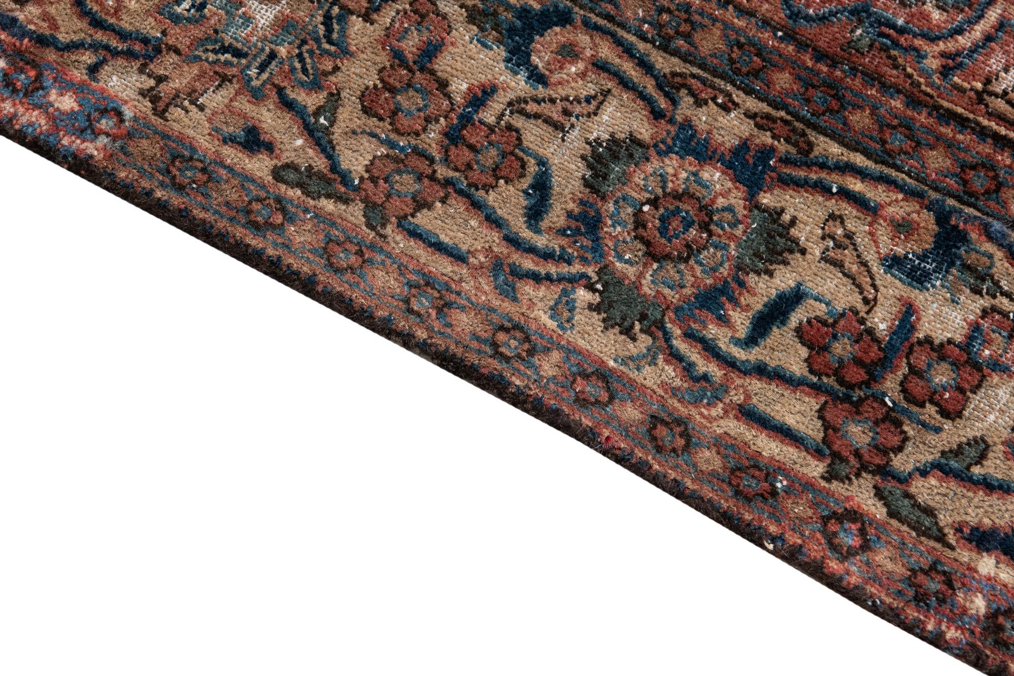4' 3 x 6' 7 Hand Knotted Ultra Vintage Persian Wool Rug