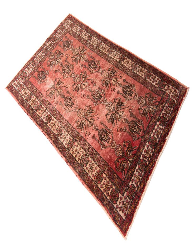 Detail image of 4' x 6' 5  Hand Knotted Ultra Vintage Persian Wool Rug