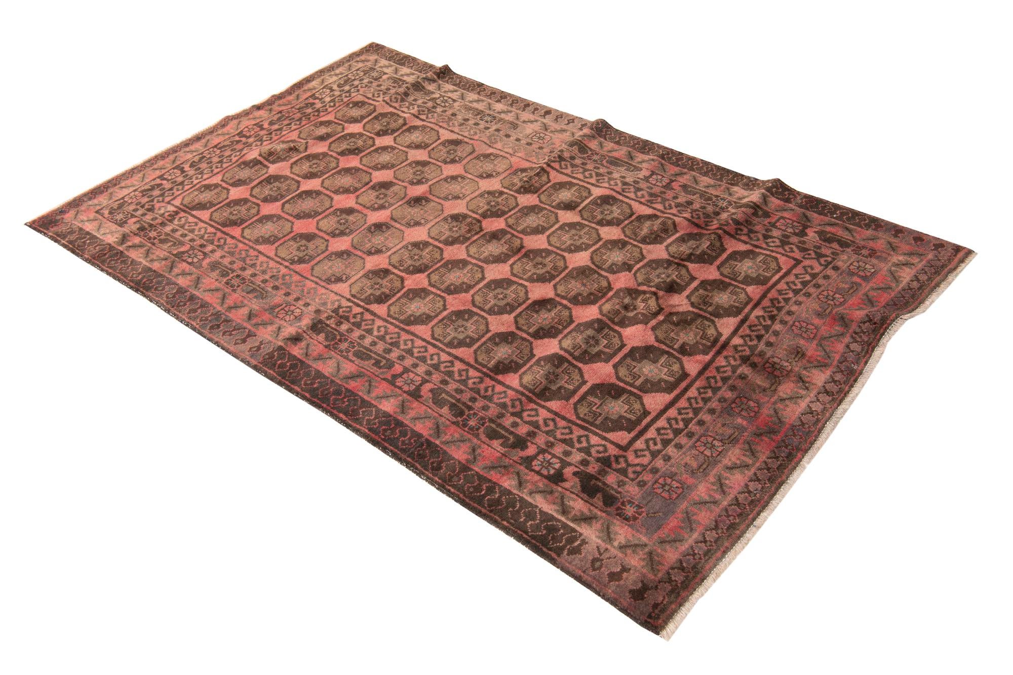 3' 9 x 6' 2 Hand Knotted Ultra Vintage Persian Wool Rug