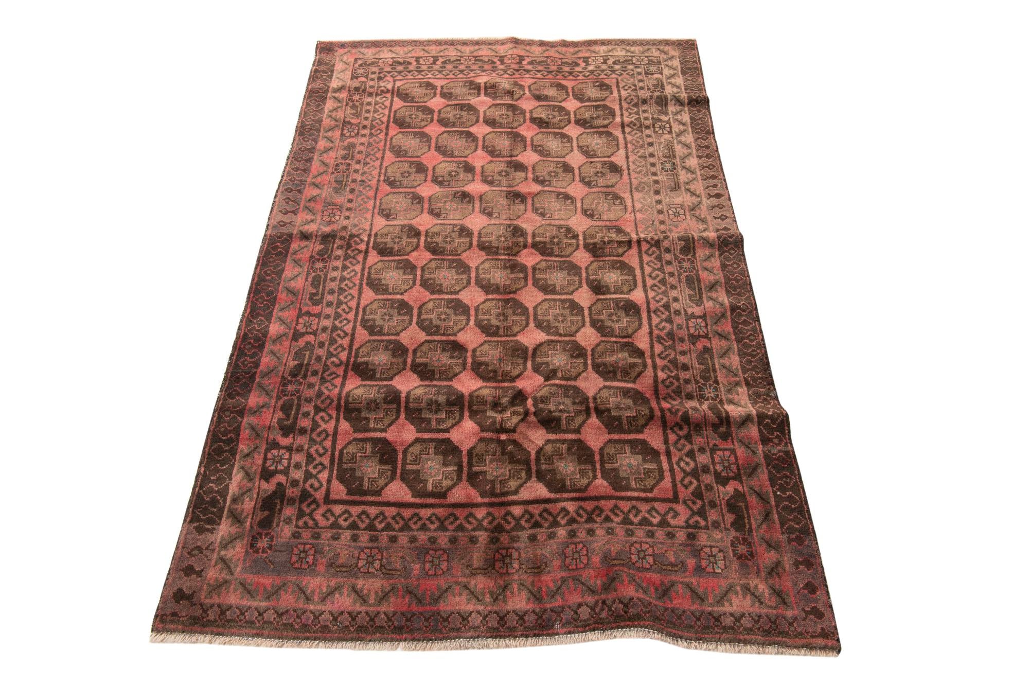 3' 9 x 6' 2 Hand Knotted Ultra Vintage Persian Wool Rug