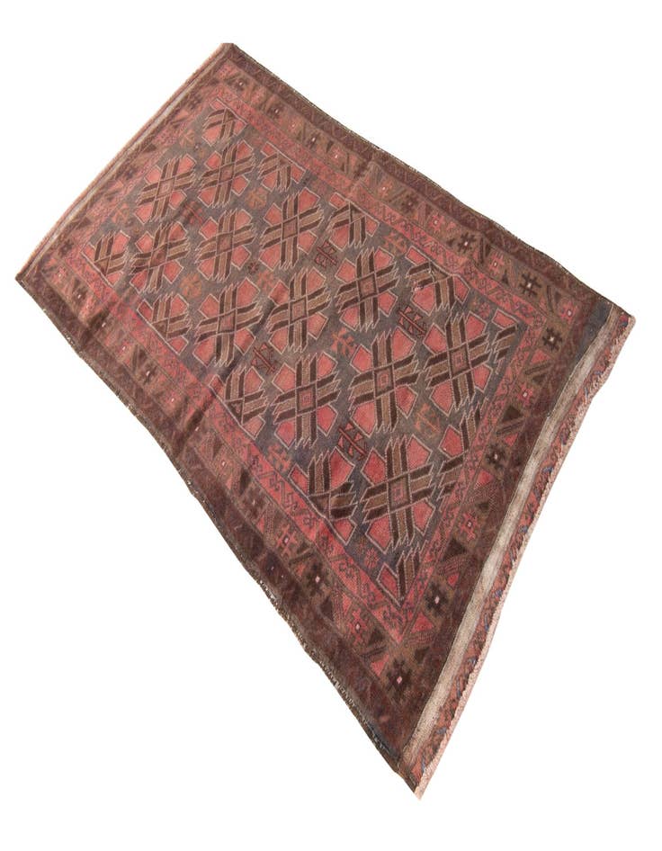 Detail image of 3' 6 x 6' 4  Hand Knotted Ultra Vintage Persian Wool Rug