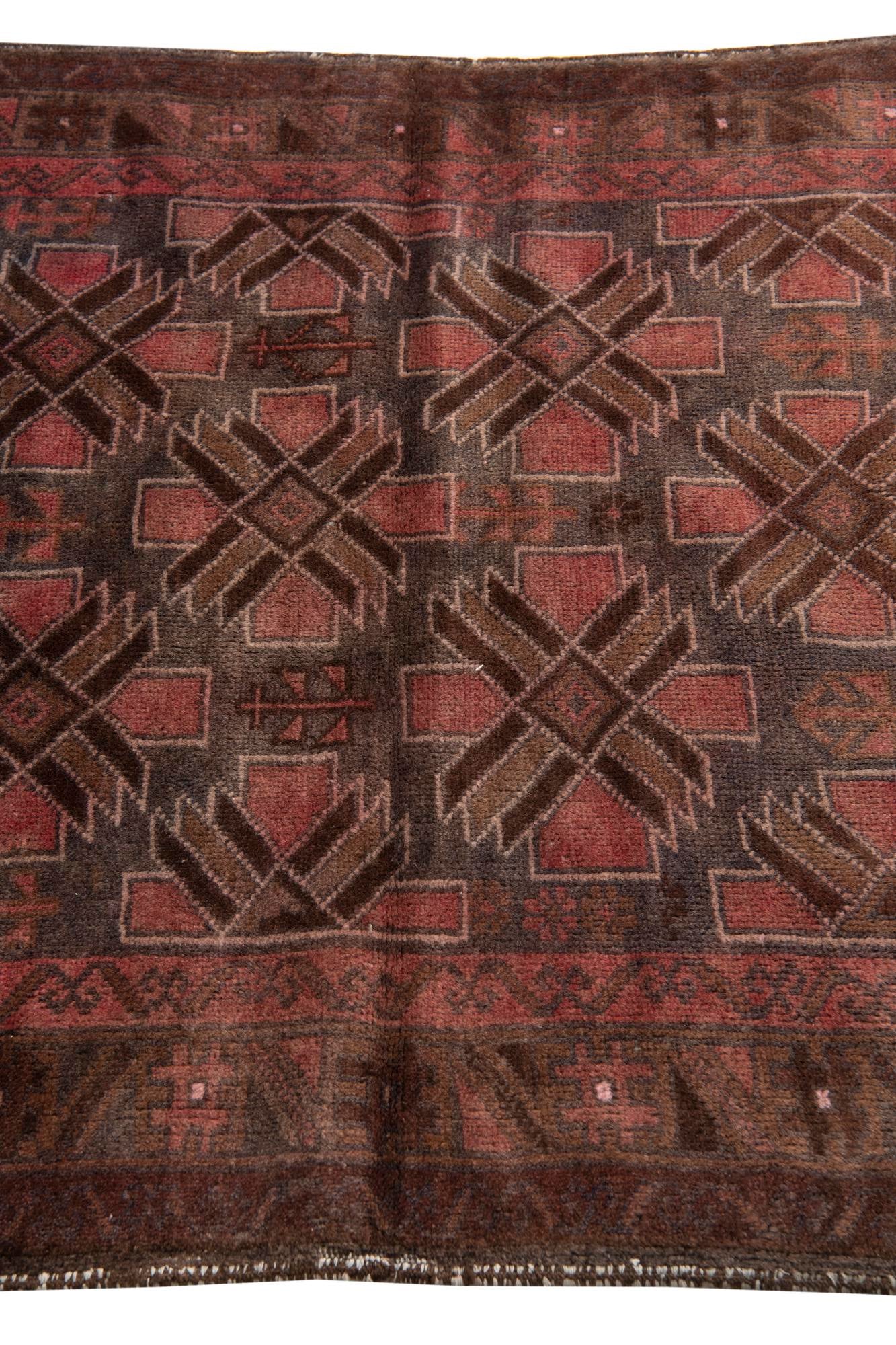 3' 6 x 6' 4 Hand Knotted Ultra Vintage Persian Wool Rug