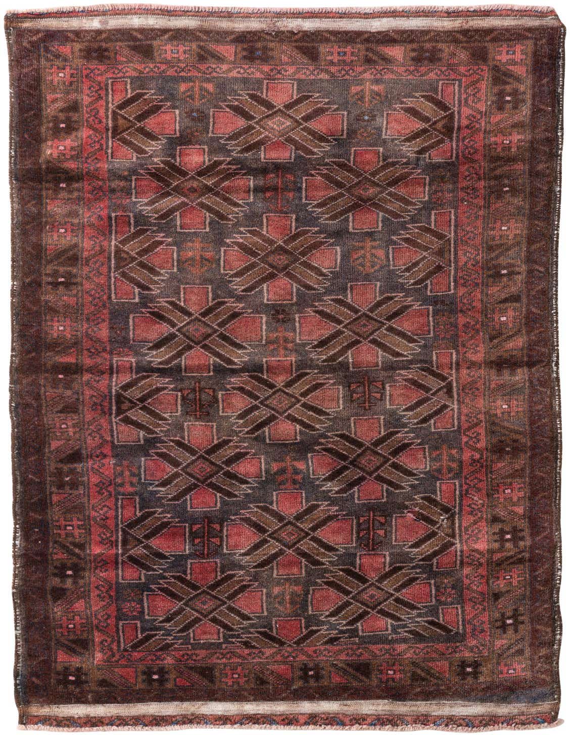 Primary image 3' 6 x 6' 4  Hand Knotted Ultra Vintage Persian Wool Rug