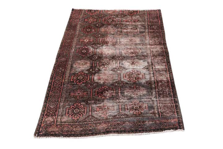 3' 5 x 4' 10 Hand Knotted Ultra Vintage Persian Wool Rug