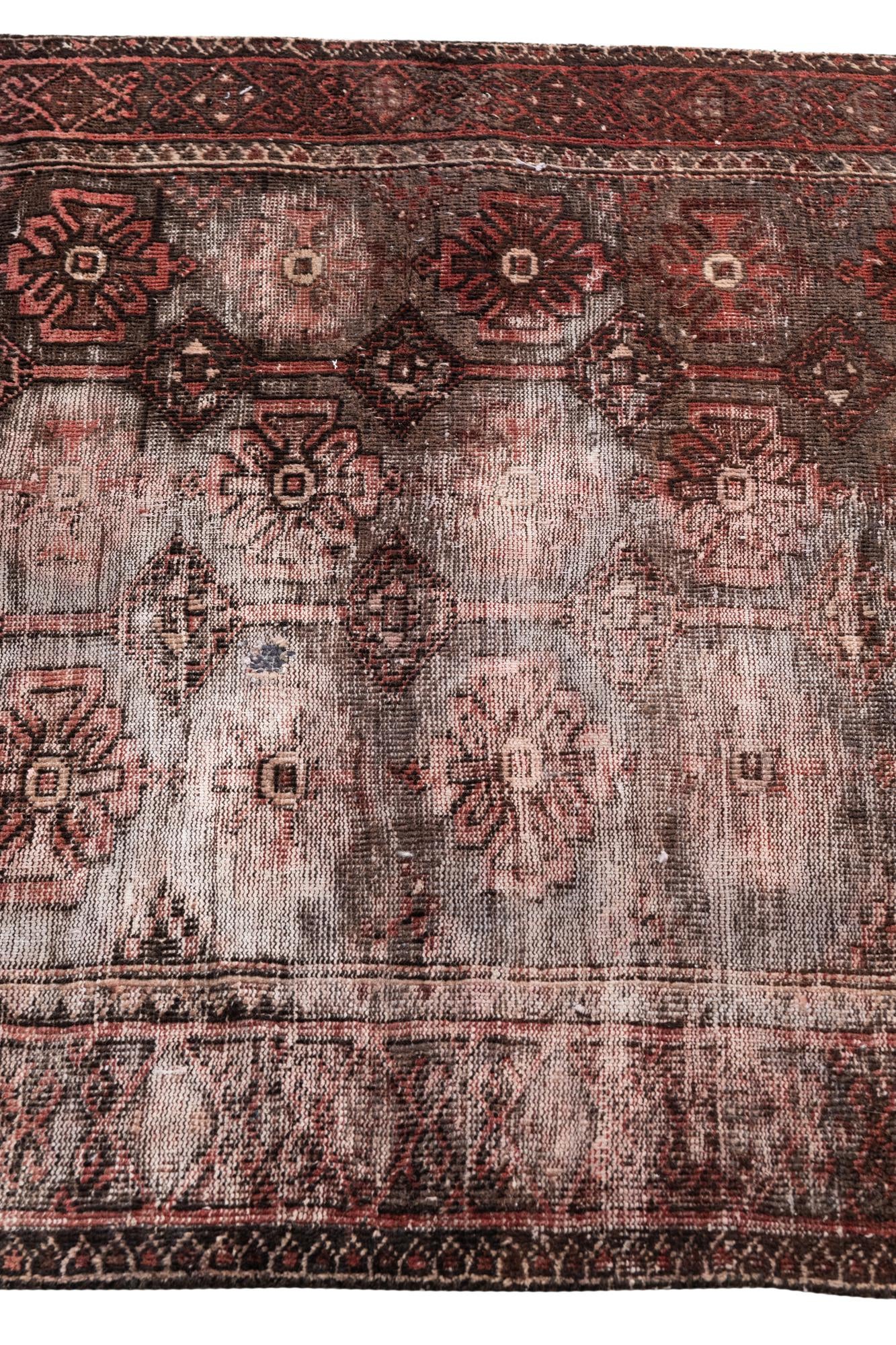 3' 5 x 4' 10 Hand Knotted Ultra Vintage Persian Wool Rug
