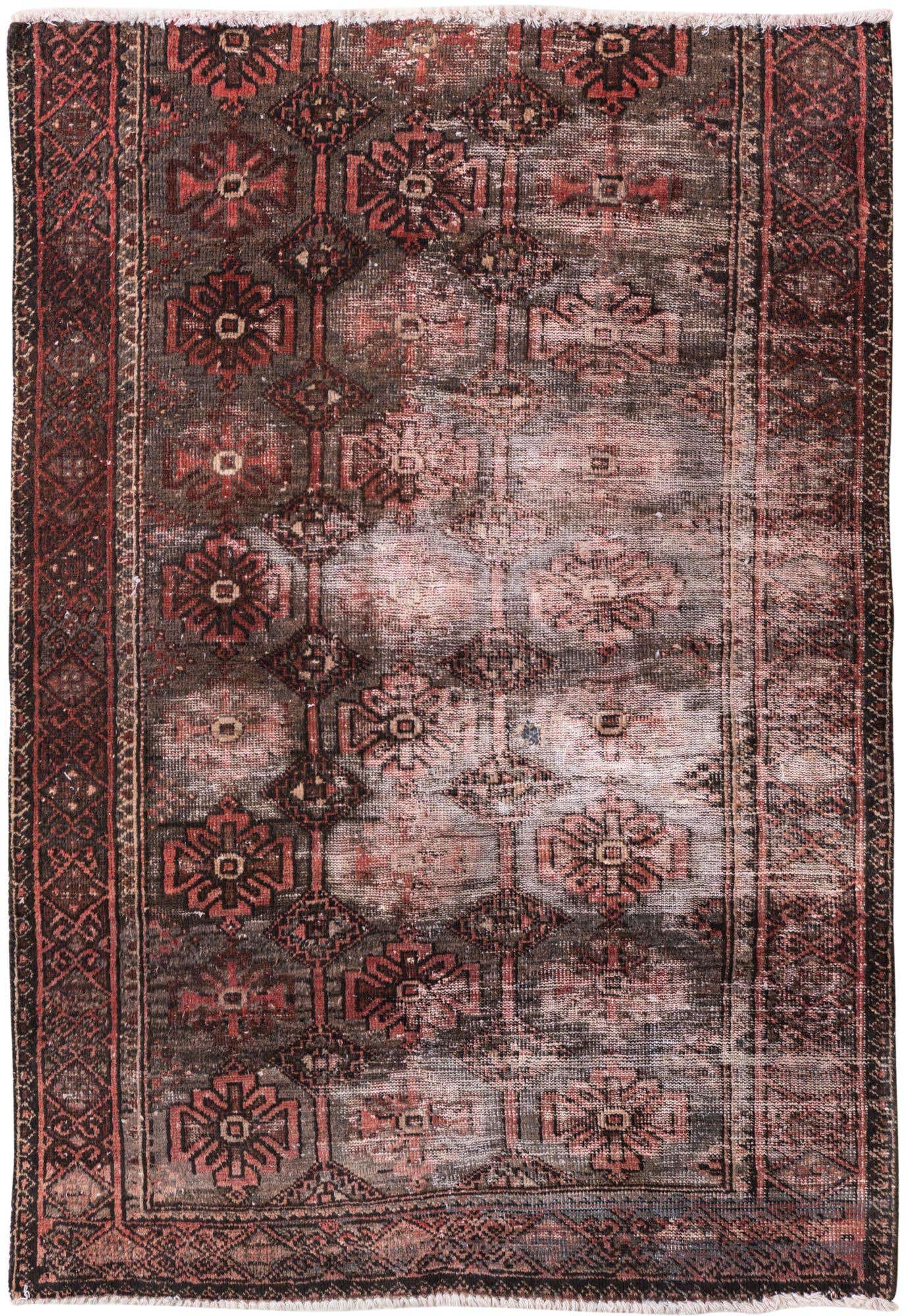 3' 5 x 4' 10 Hand Knotted Ultra Vintage Persian Wool Rug