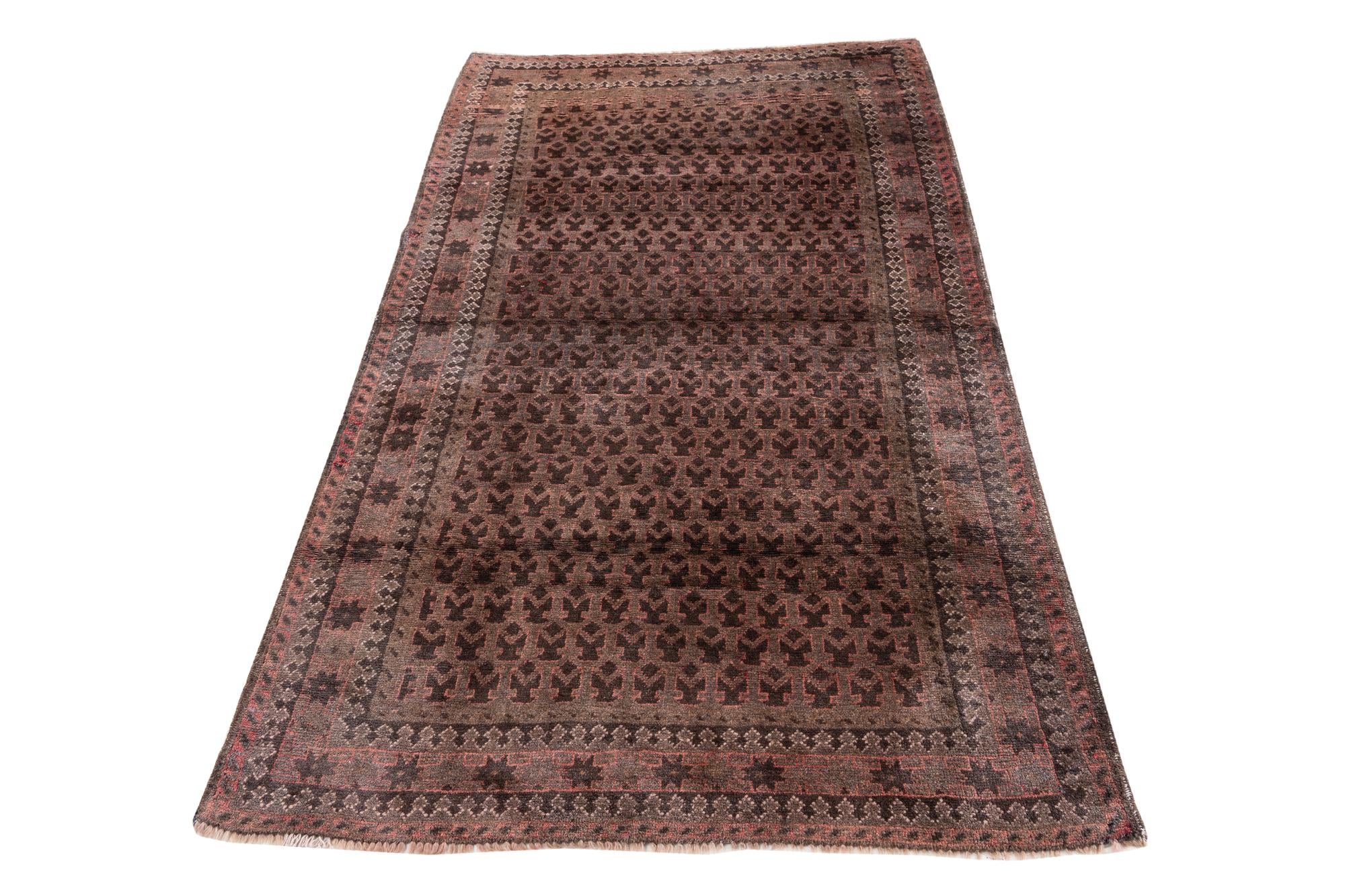 3' 8 x 6' 4 Hand Knotted Ultra Vintage Persian Wool Rug