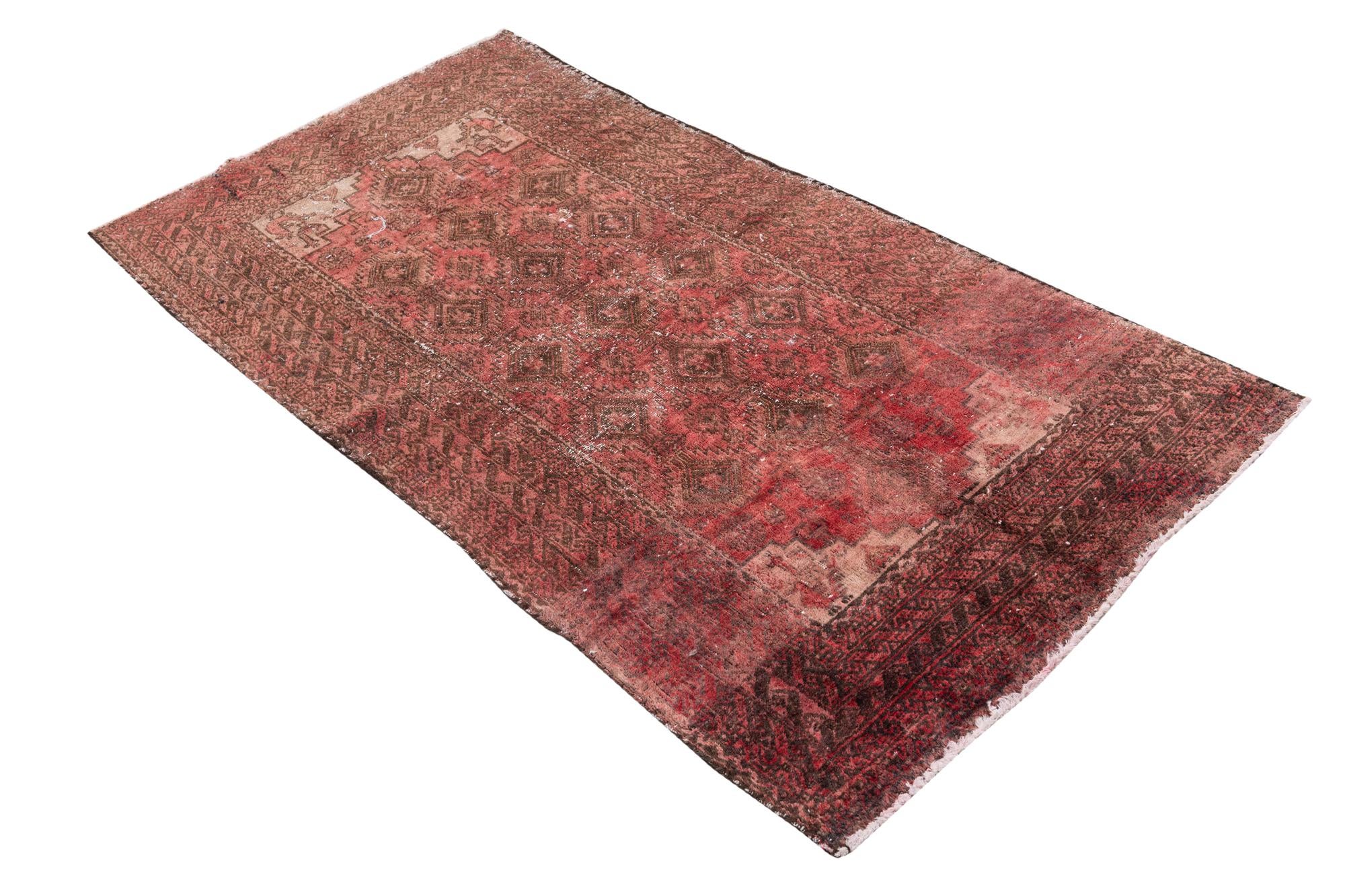 2' 10 x 5' 6 Hand Knotted Ultra Vintage Persian Wool Rug