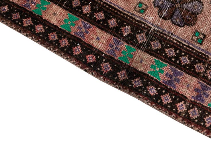 Detail image of 2' 3 x 3' 10 Hand Knotted Ultra Vintage Persian Wool Rug