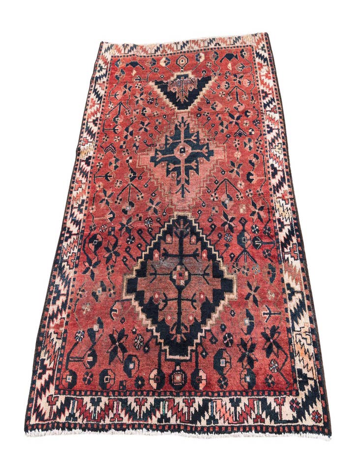 Detail image of 4' 10 x 5' 8  Hand Knotted Ultra Vintage Persian Wool Rug