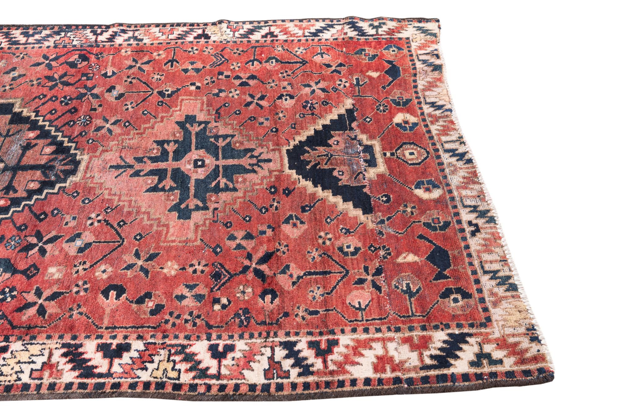 4' 10 x 5' 8 Hand Knotted Ultra Vintage Persian Wool Rug