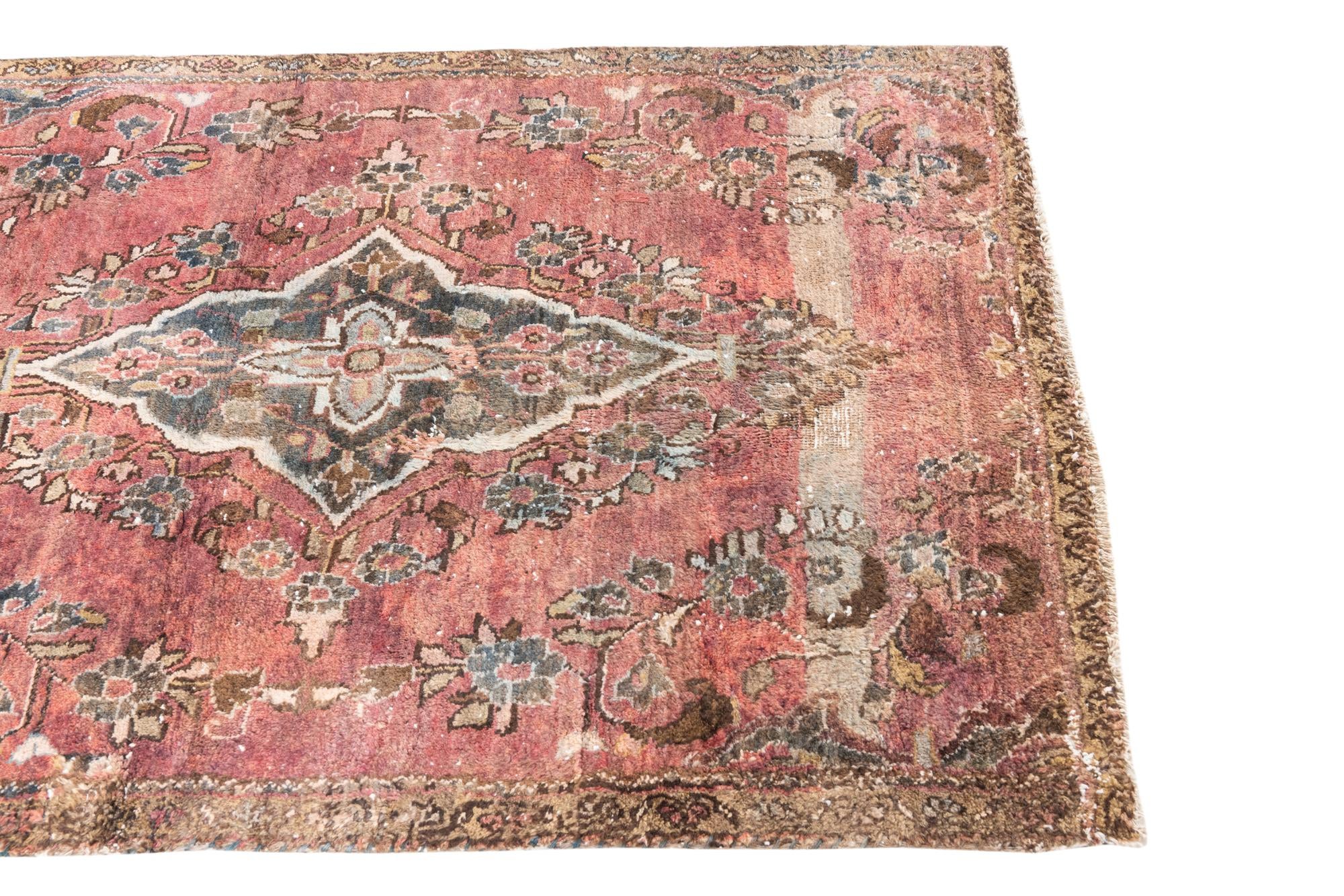 3' 5 x 5' Hand Knotted Ultra Vintage Persian Wool Rug